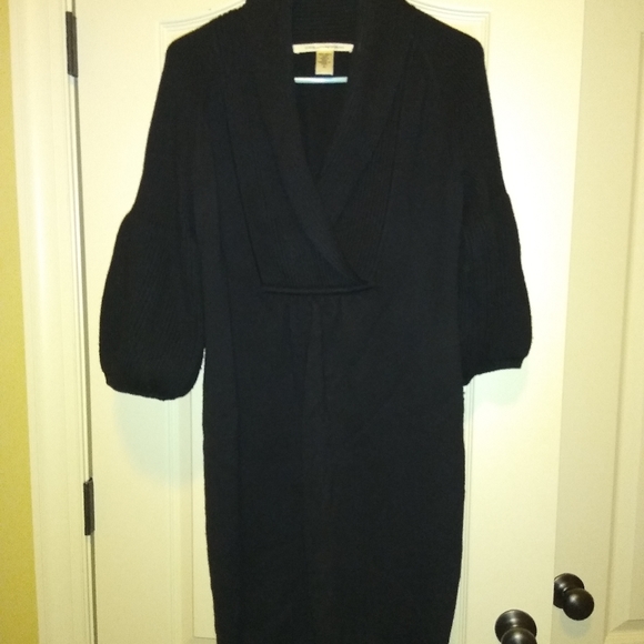 Black Wool sweater dress Diane von Furstenberg size S - Picture 1 of 4